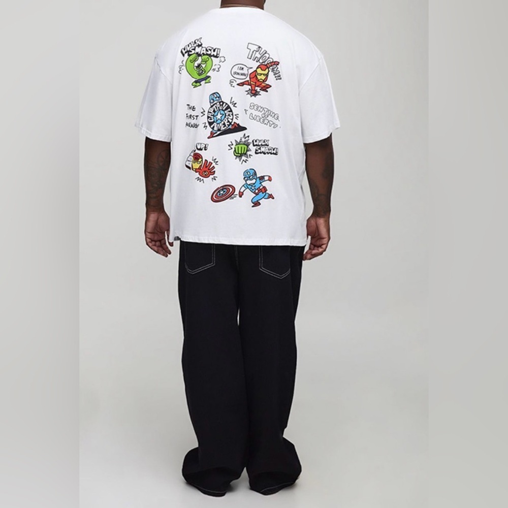 Avenger White Graphic Men's Jersey